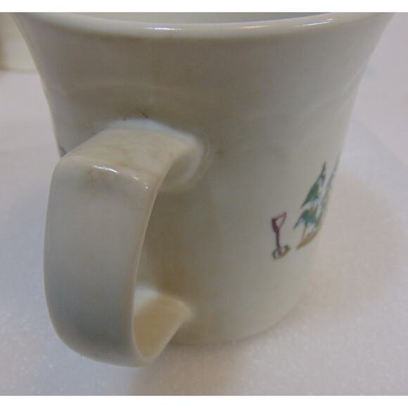 4 Pfaltzgraff Apple Valley Coffee Cup Tree Butterfly Rabbit Farmer Garden Vintag - Picture 12 of 12